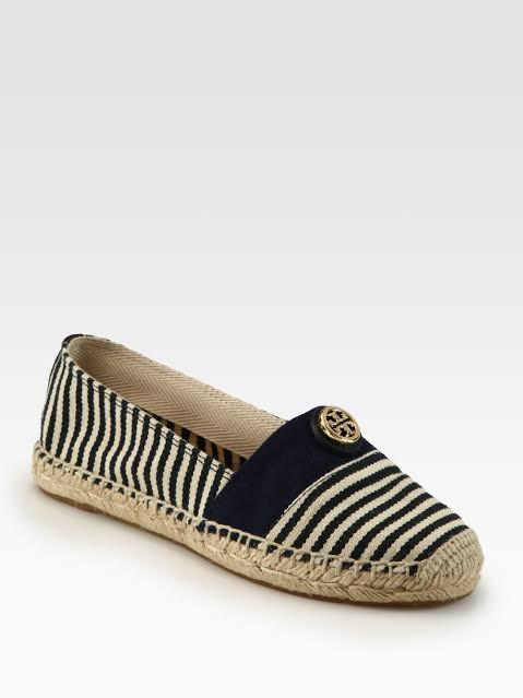 Tory burch striped espadrilles sales