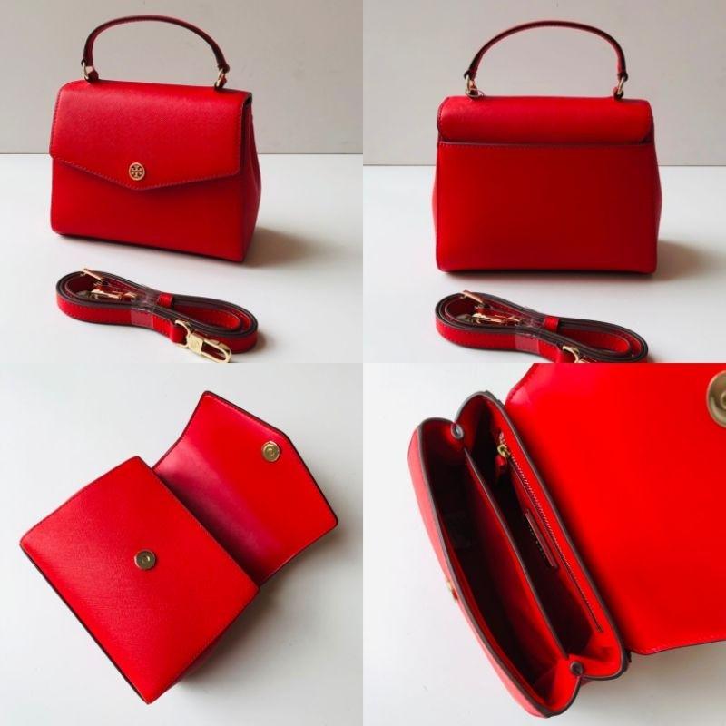 Tory Burch Brilliant Red Robinson Small Top-handle Satchel 49686 612  190041948192 - Handbags - Jomashop