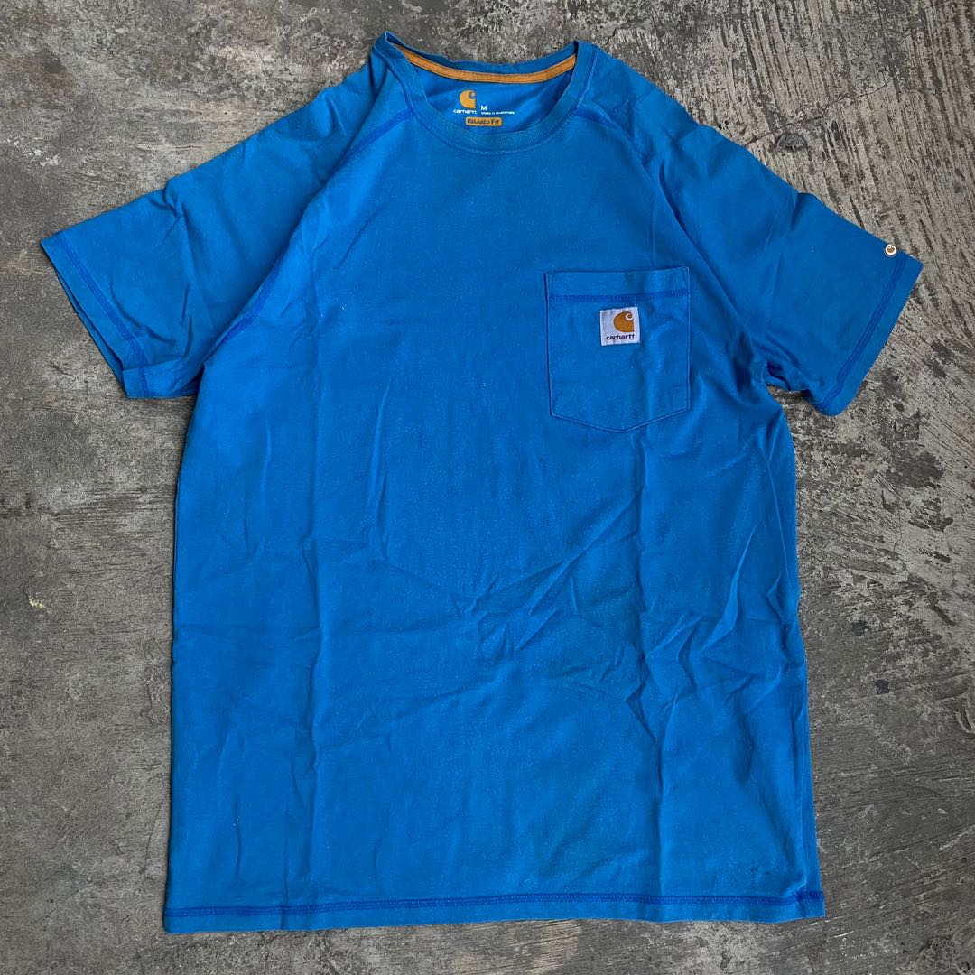 tshirr carhartt pocket blue, Fesyen 