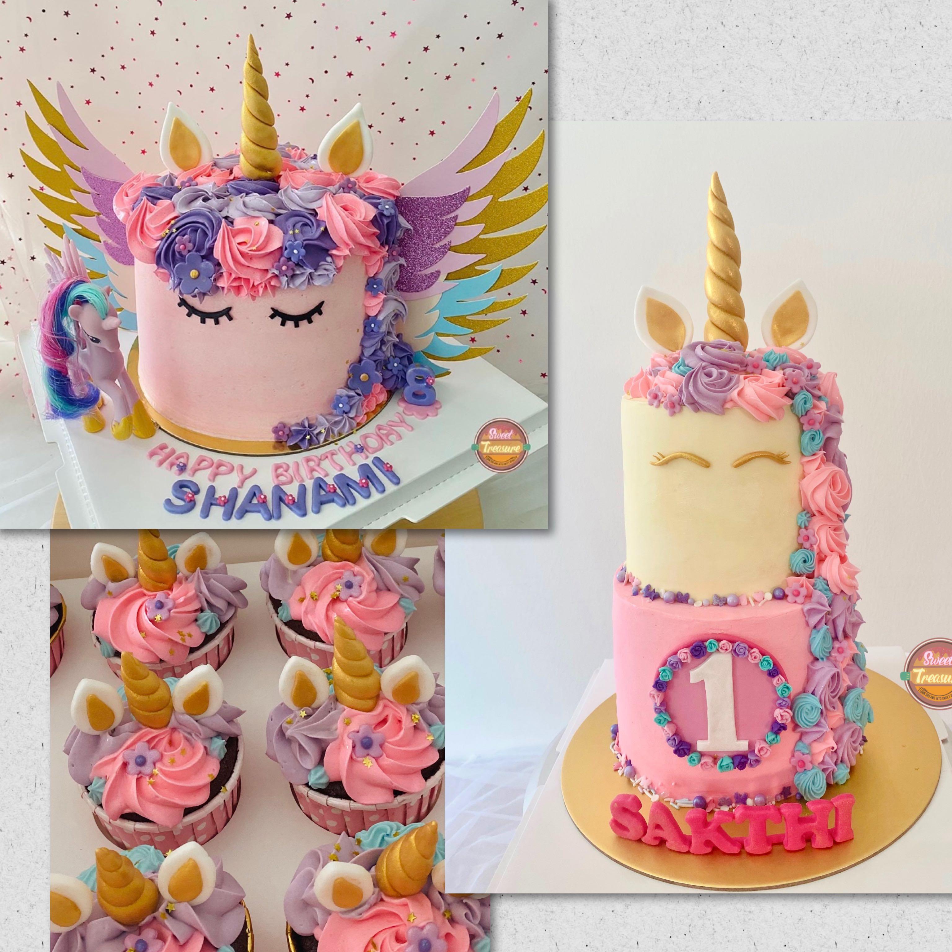 Ruffle Unicorn 2 Tier - Designer Cakes by Paige