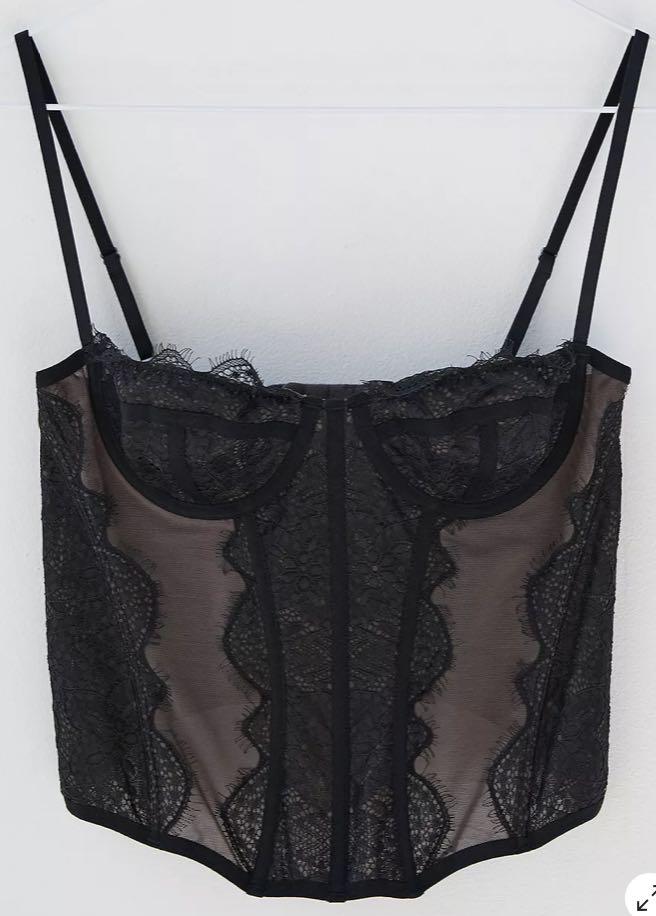 Urban Outfitters Out From Under Belle Lace & Bows Corset