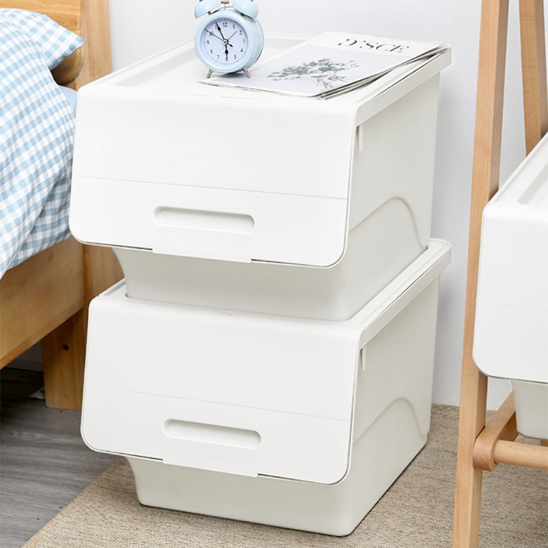 VISBY Storage Box 38L / 46L - Stackable Storage Box With Front Opening ...