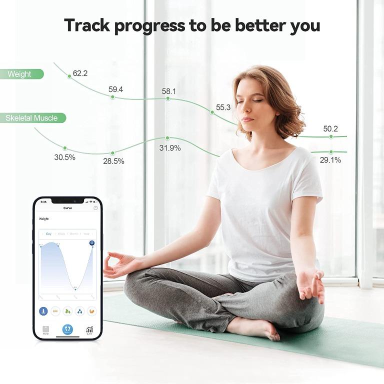 VOXON High Precision Bluetooth Body Fat Scale, Smart Bathroom Weighing