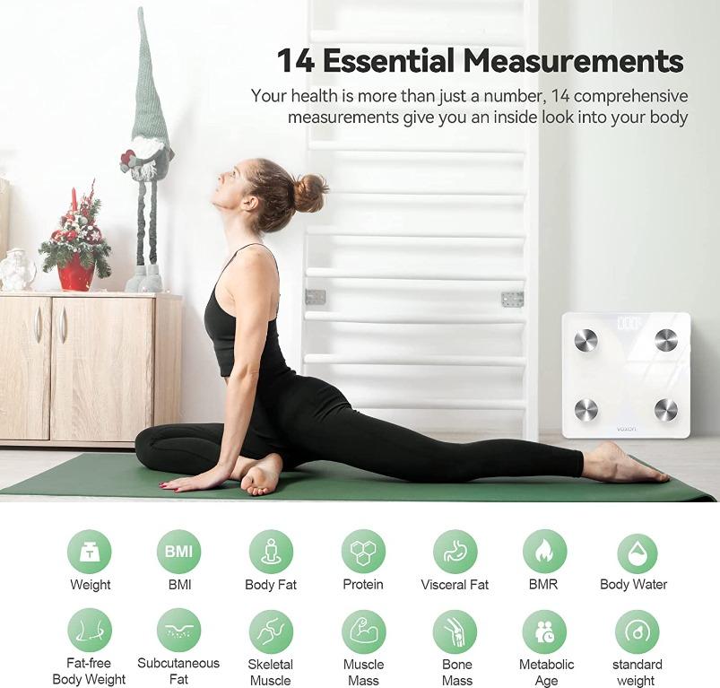 VOXON High Precision Bluetooth Body Fat Scale, Smart Bathroom Weighing