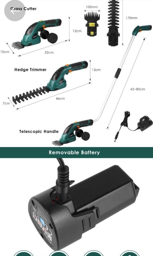 Fixkit 7.2 v 2 in 1 cordless 2025 grass and hedge trimmer