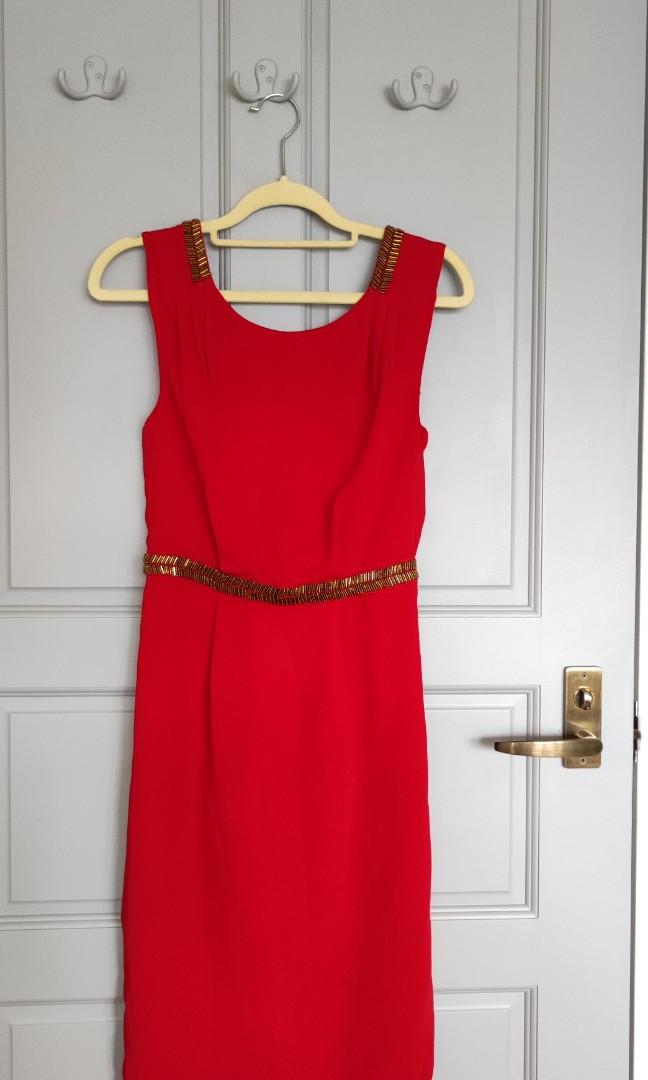 Red dress top warehouse