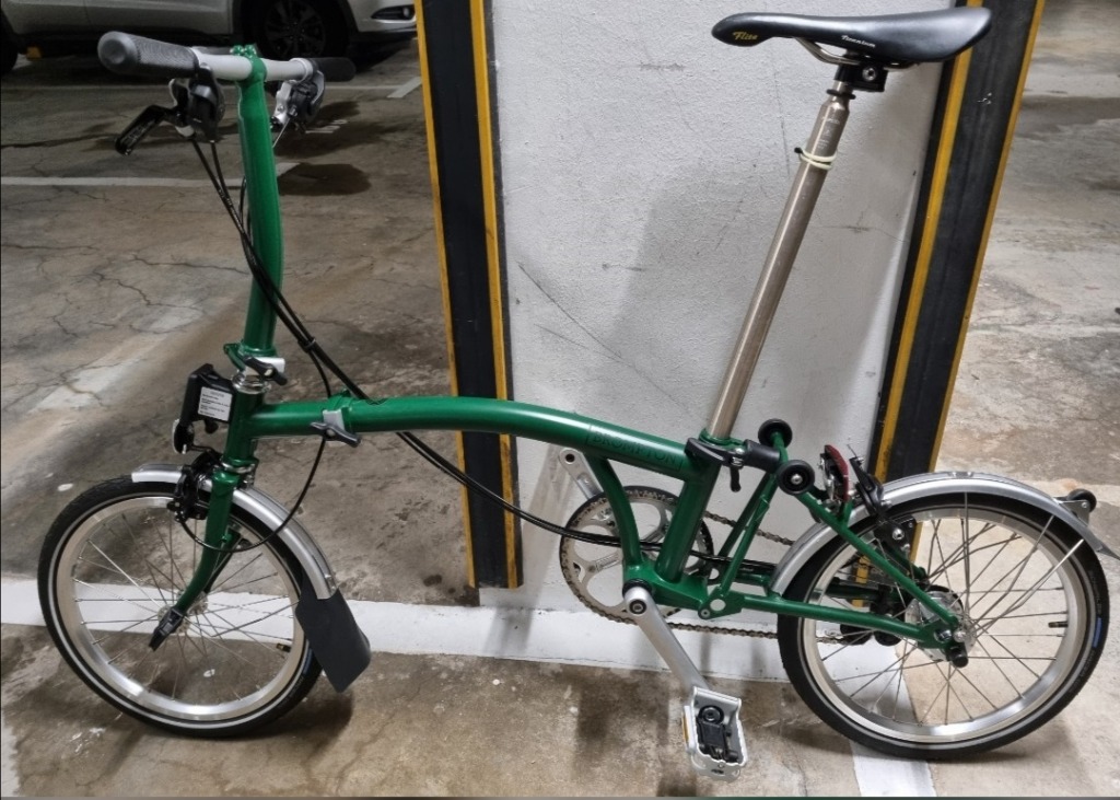 Brompton racing 2024 green titanium