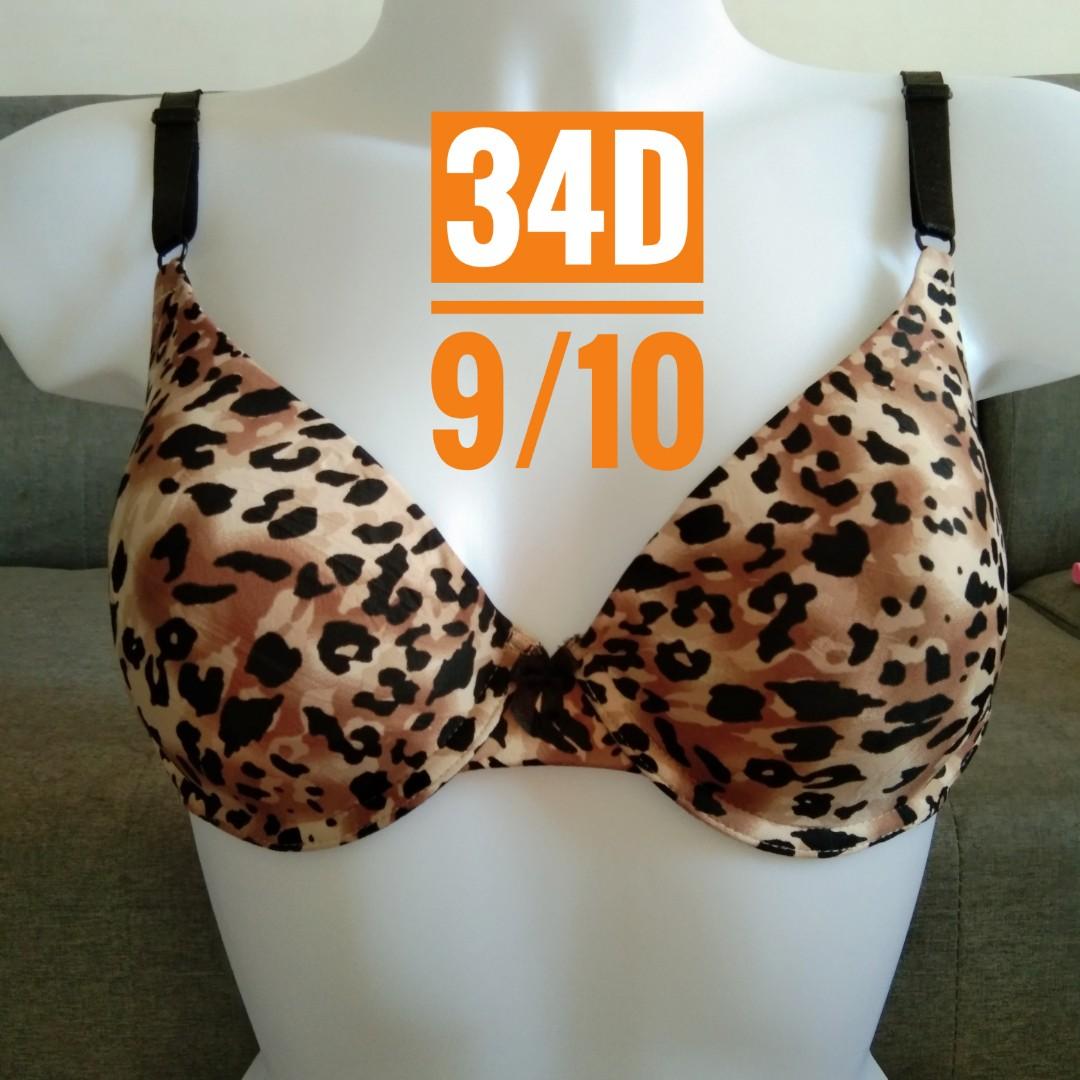 34d cheetah printed bra, Women's Fashion, New Undergarments & Loungewear on  Carousell