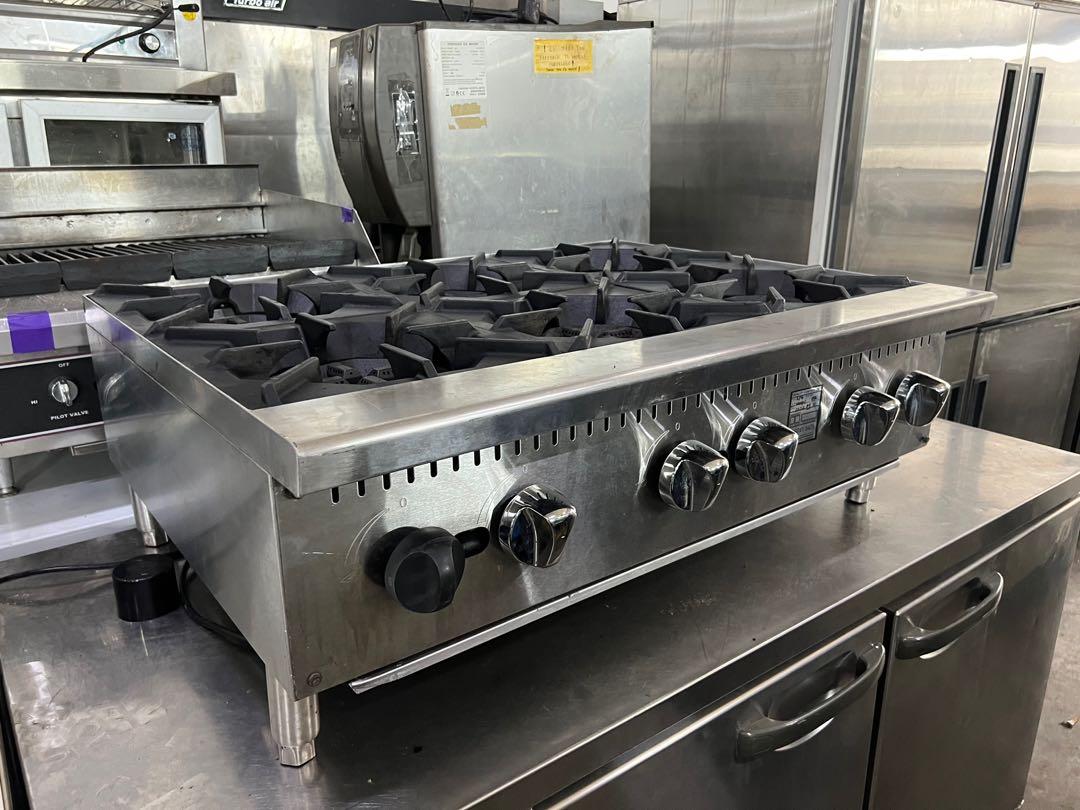 commercial 6 burner cooktop