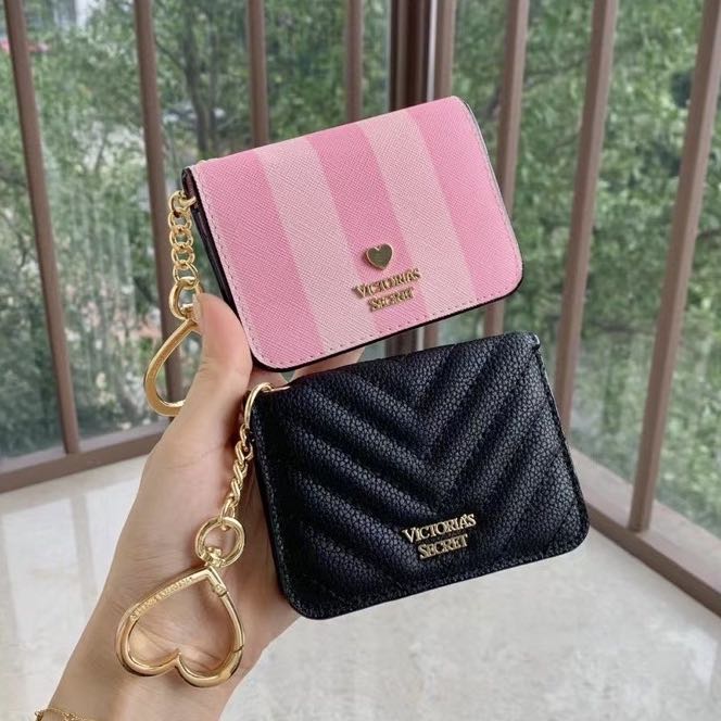 💛 Victoria's Secret Foldable Keyring Card Case Wallet/magazine gift card holder/wallet keychain, Women's & Wallets, Wallets & Card holders Carousell