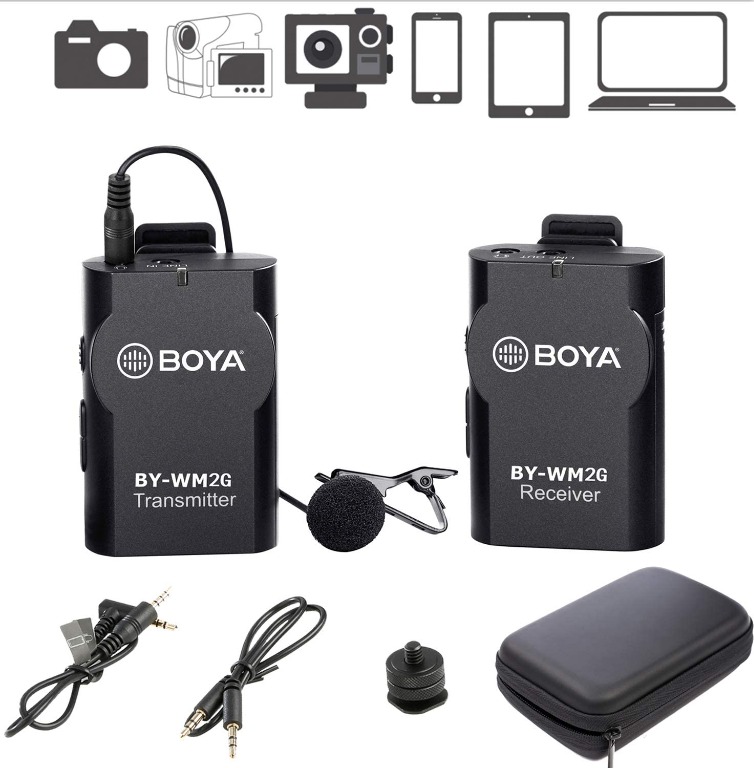 Omnidirectional Microphone System Audio Recording with Easy Clip On Camcorder BOYA Upgrade 2.4GHz Wireless Lavalier Lapel Mic iPhone Huawei Smartphone 3.5mm Plug for Canon Nikon Sony DSLR Camera Omnidirectional Microphone System Audio Recording with Easy Clip On Camcorder BOYA Upgrade 2.4GHz Wireless Lavalier Lapel Mic iPhone Huawei Smartphone 3.5mm Plug for Canon Nikon Sony DSLR Camera