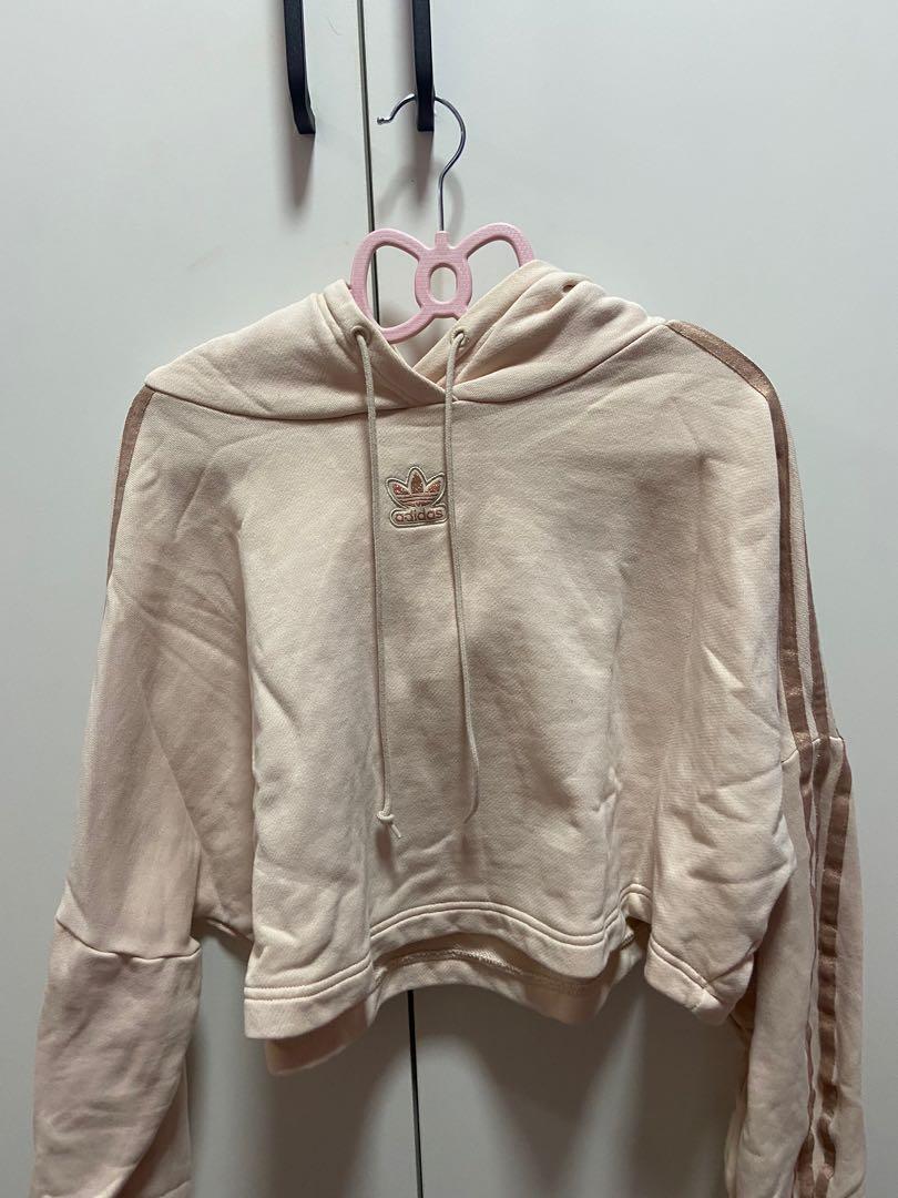 Adidas hoodie rose gold on sale