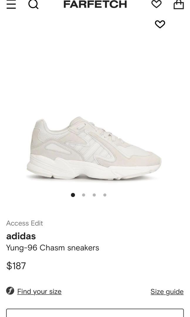 White Adidas Yung UK8. Sold out online