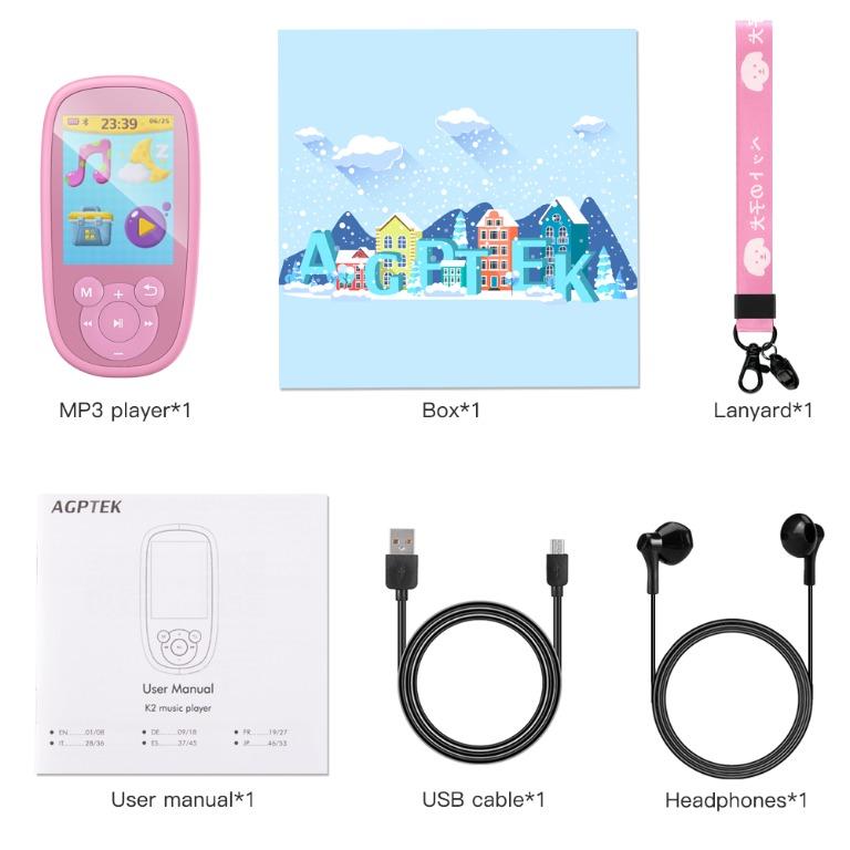 AGPTEK Unicorn Bluetooth MP3 Player for Kids, Children Music Player