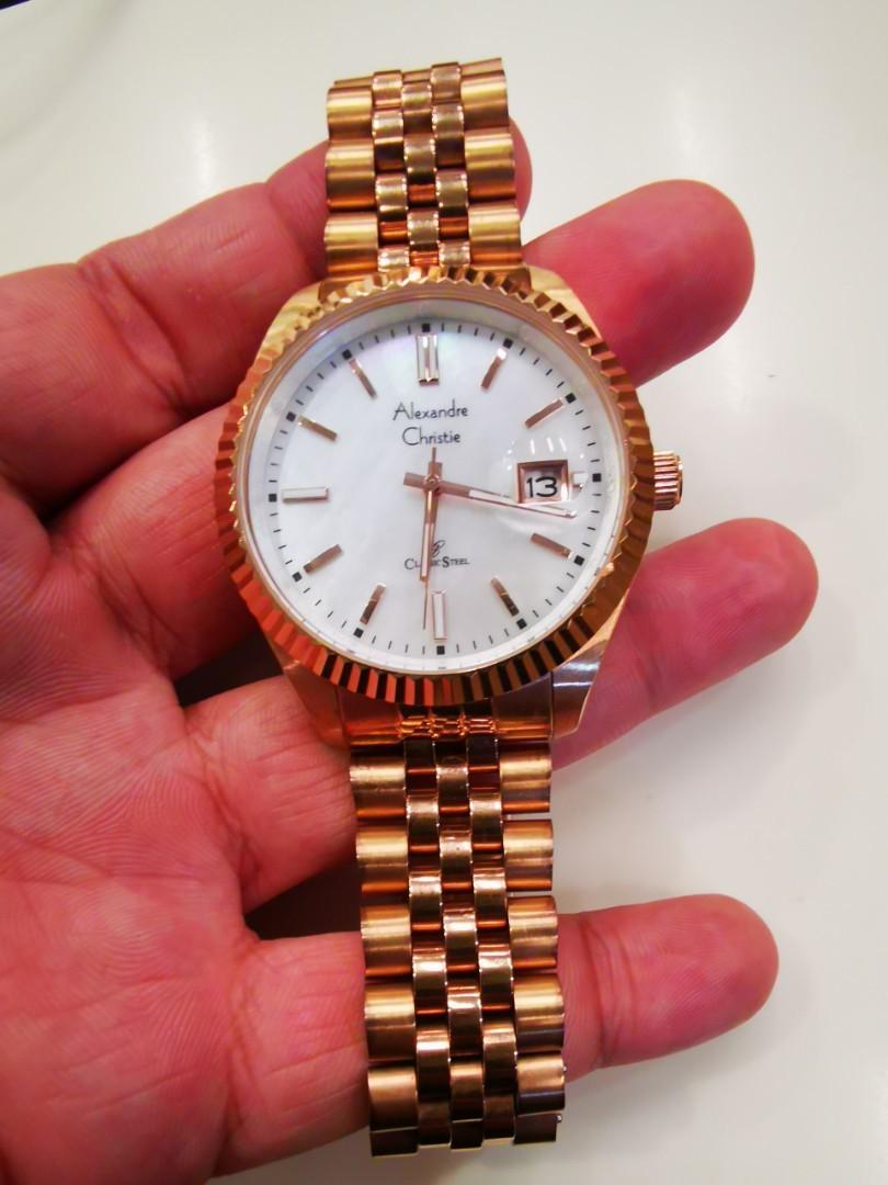 Alexandre Christie Rose Gold Watch Men