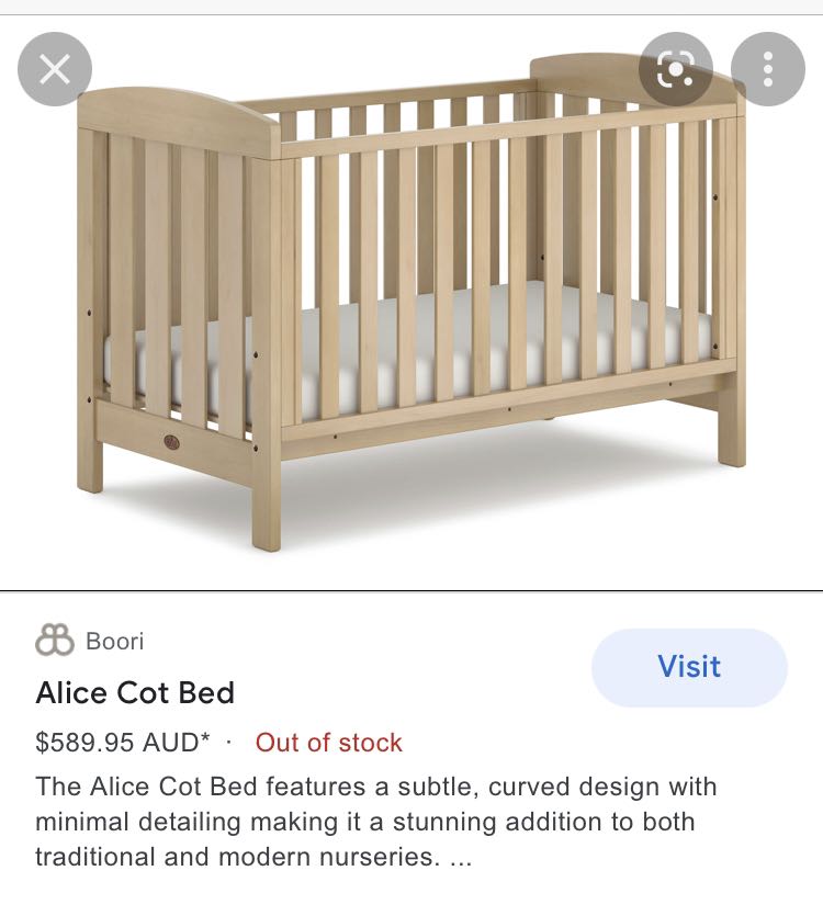 Alice cot cheap