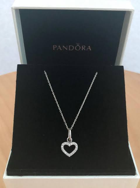 AUTH PANDORA HEART NECKLACE, Women's 