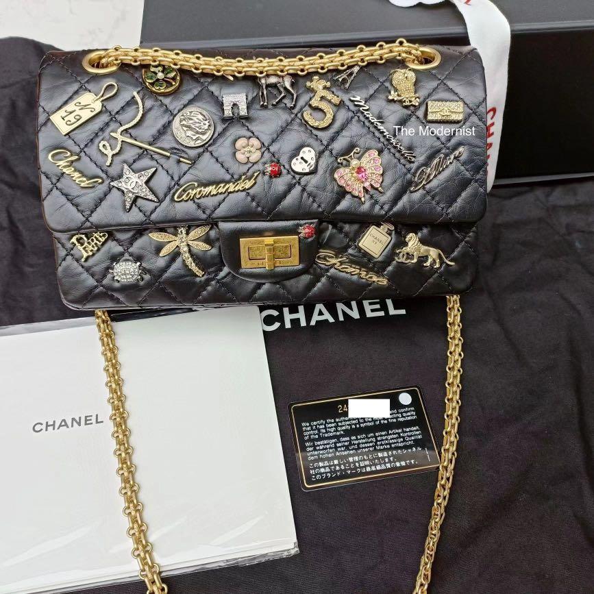 Chanel Lucky Charms Reissue Mini O Case in Antiqued Black Calfskin  SOLD