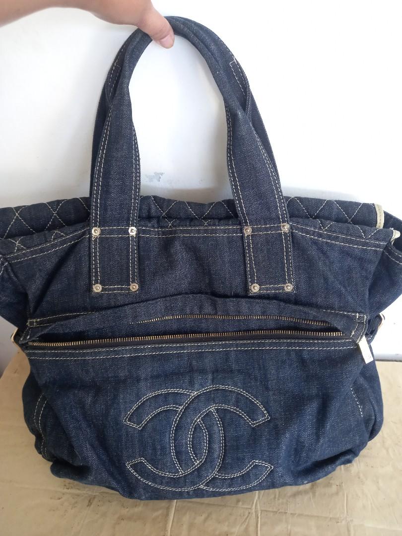 Bag Chanel denim vintage, Fesyen Wanita 