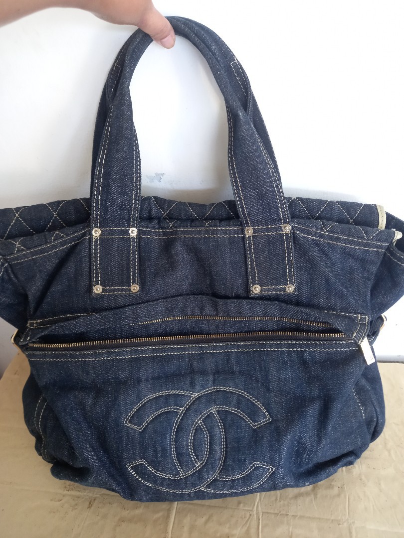 Bag Chanel denim vintage, Fesyen Wanita 