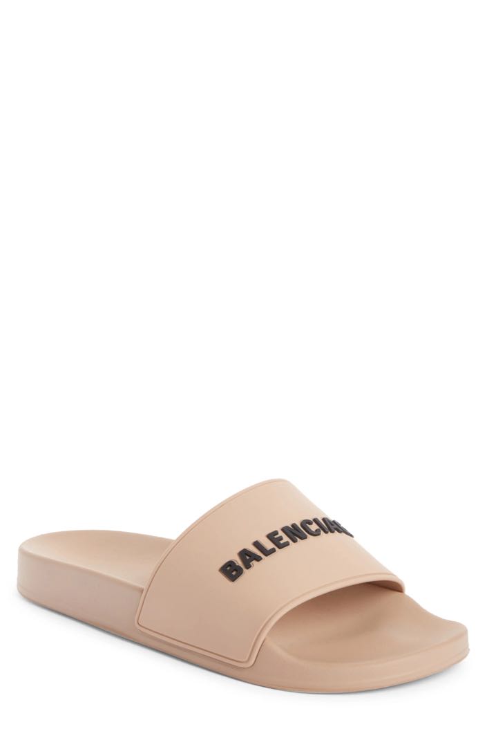 balenciaga white slides womens