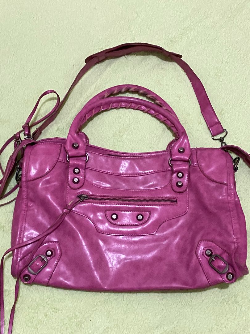 Balenciaga store fuchsia bag