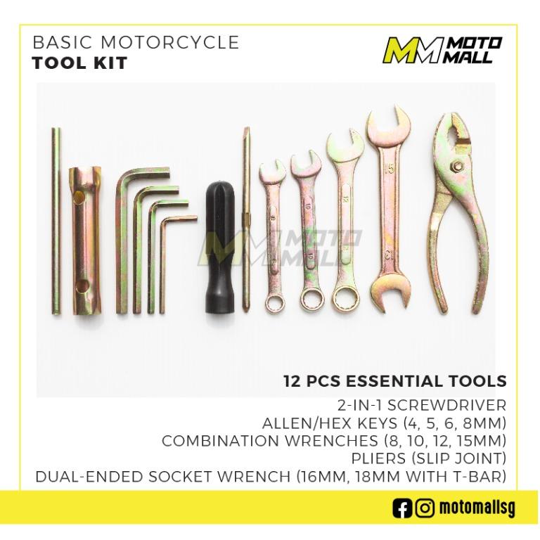 Basic Motorcycle Tool Kit, Motorcycles, Motorcycle Accessories on Carousell