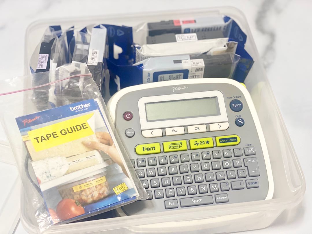 Brother PTouch PTD200 Label Maker with 7 tapes free, Hobbies