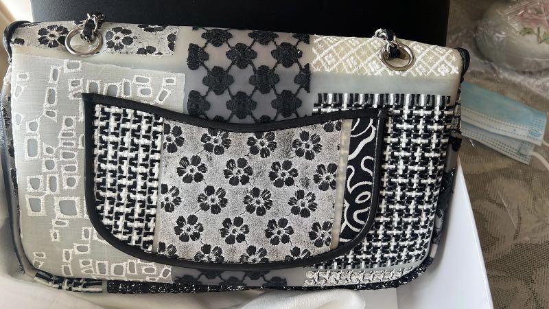 Chanel 2022 Floral Printed Silk CC Medium Single Flap Bag w/ Box
