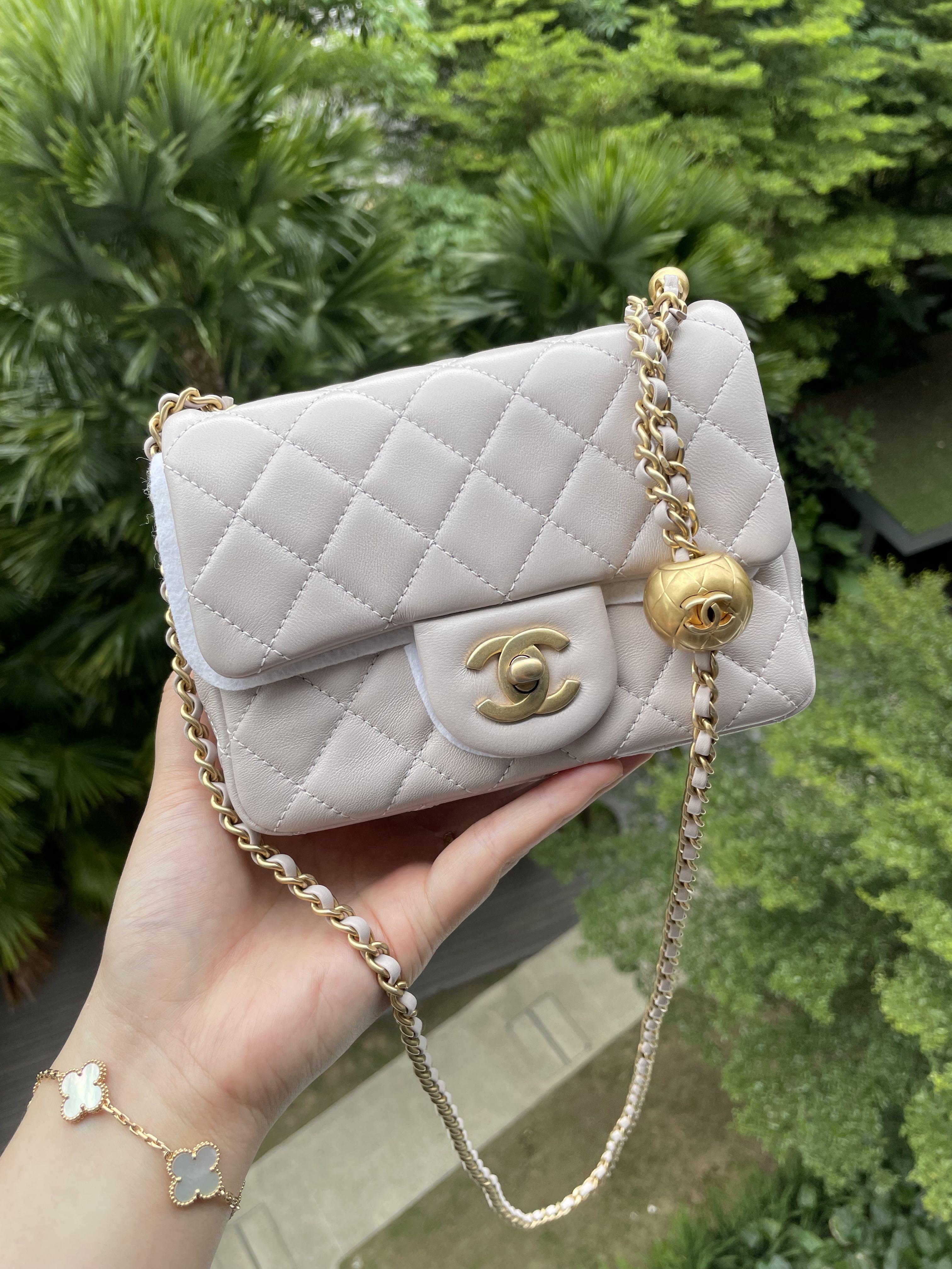 (Reserved) Chanel Pearl Crush Mini Grey Lilac