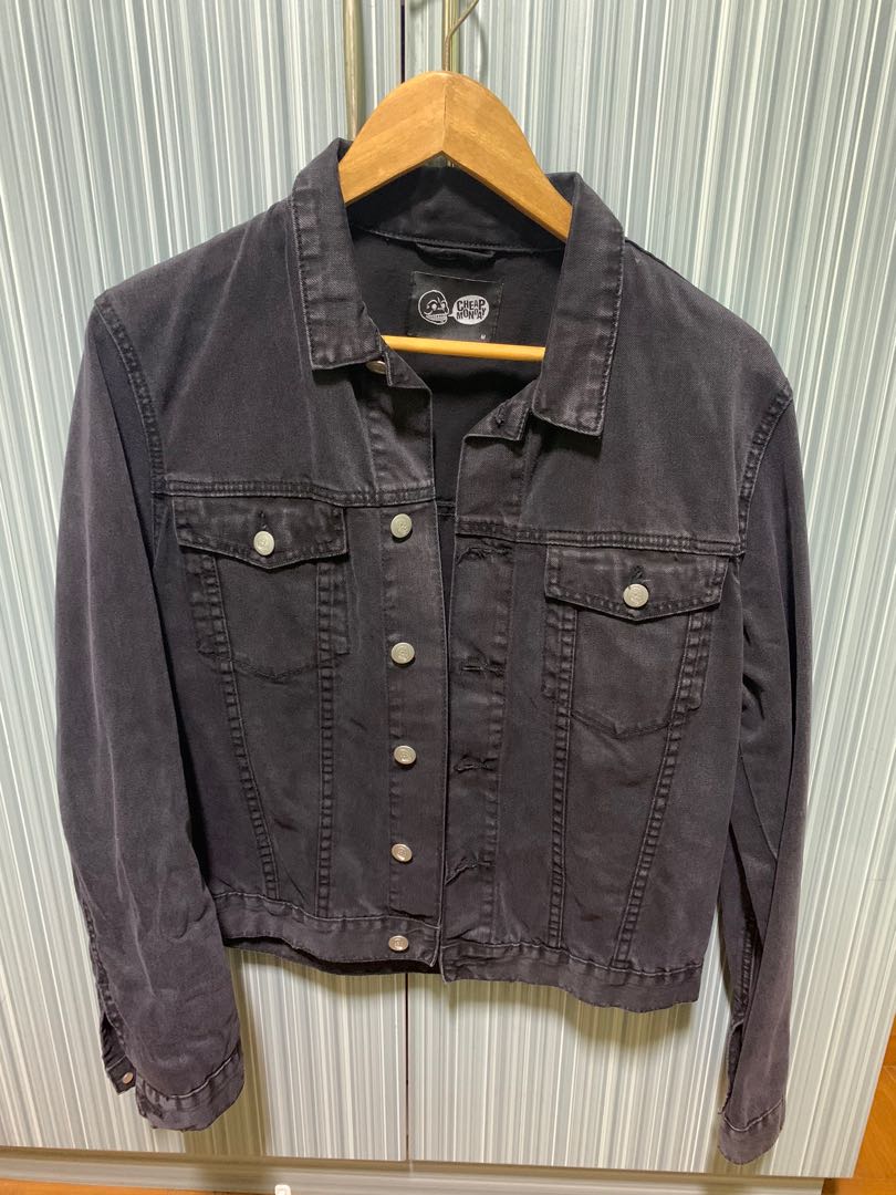 Cheap monday black deals denim jacket