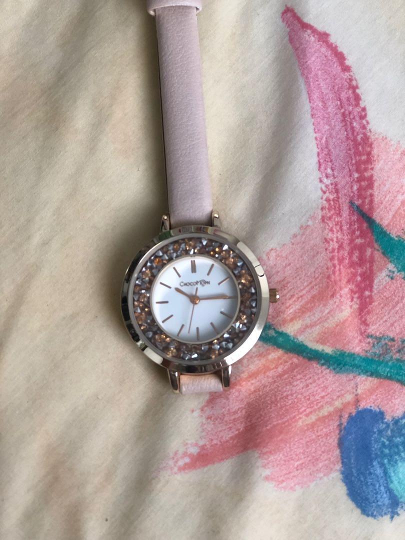 Choco moon crystal watch top