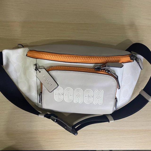 track belt bag in colorblock with coach patch
