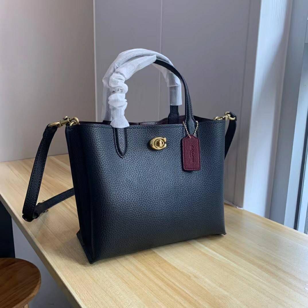 特價）COACH Willow tote 24迷你托特包—質感黑, 名牌精品, 精品包與皮