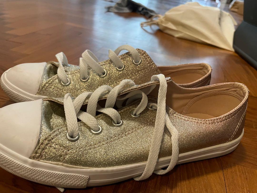 Converse glitter shoes discount