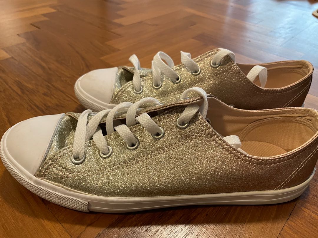 Silver glitter converse shop dainty