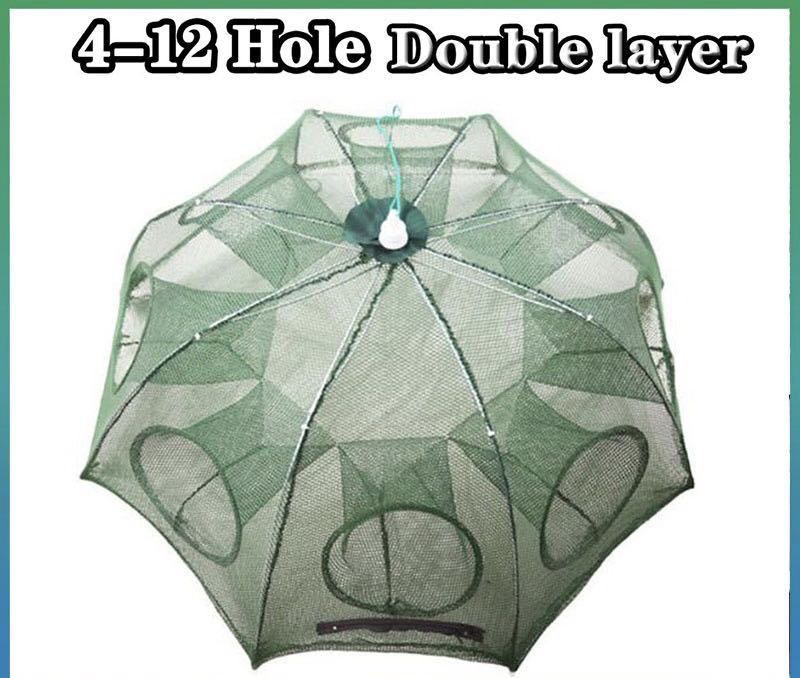 2022 Portable Foldable Umbrella Netting Shrimp Crab Baits Mesh