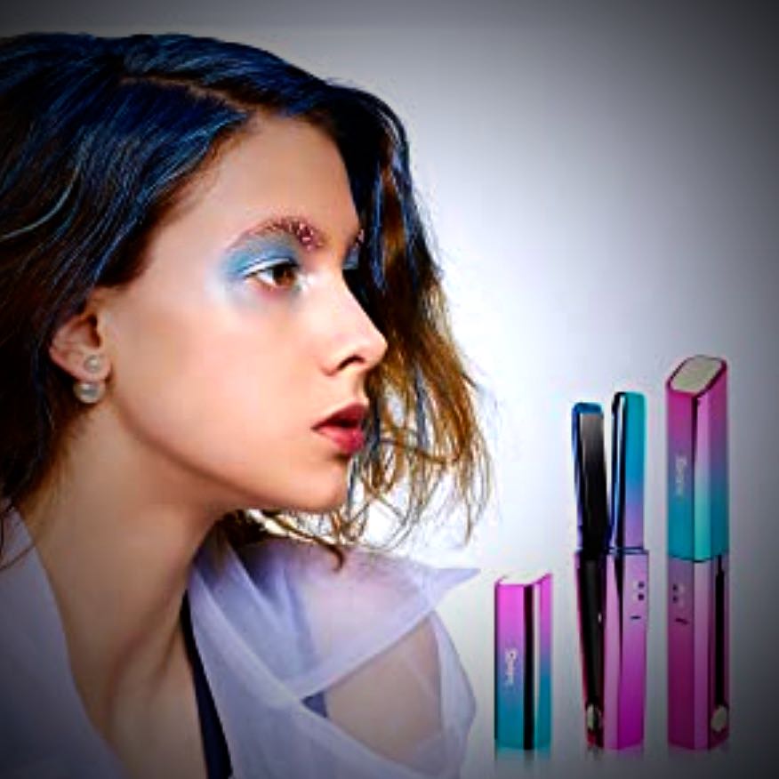 Cordless Hair Straightener Deogra Lipstick Model Beauty