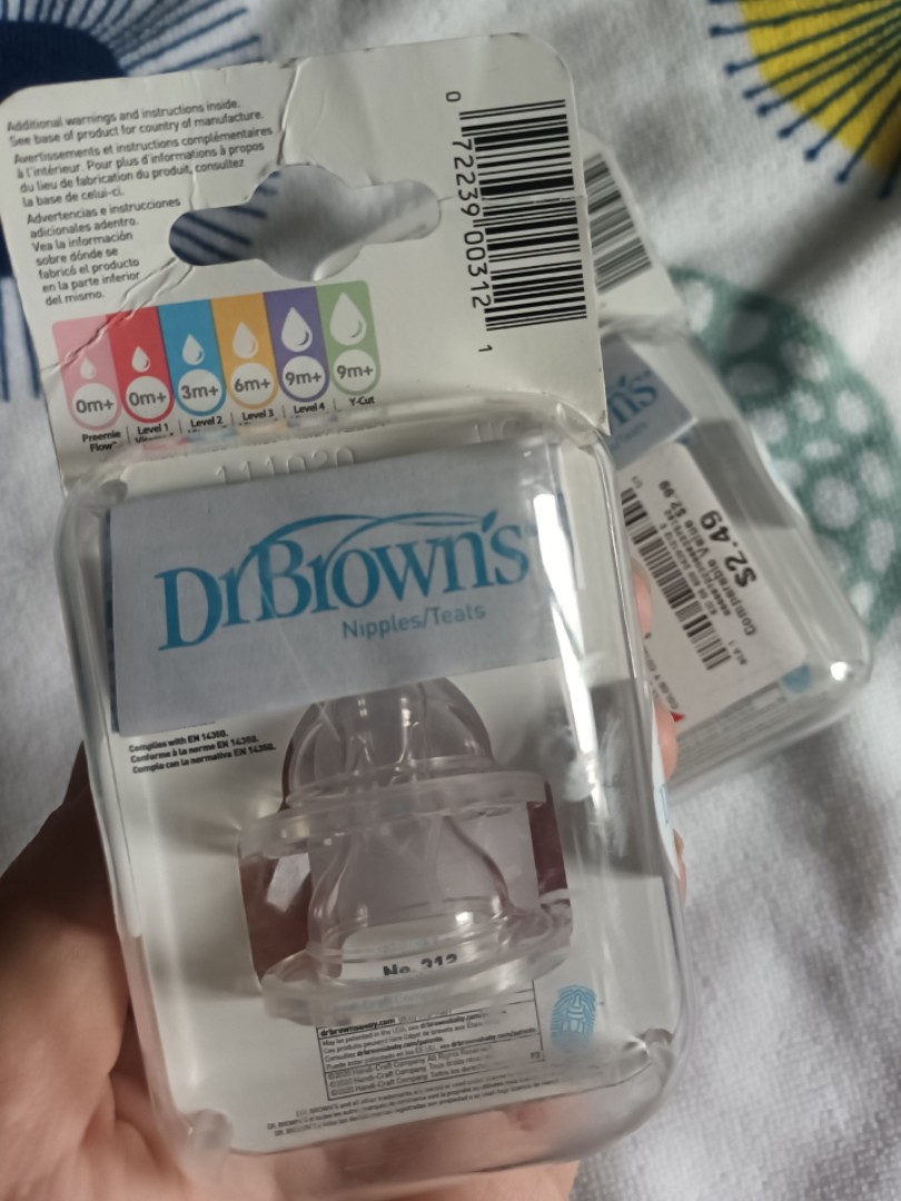 Dr. Brown's Nipples 2 pcs. 9m+ Y Cut for only Php130, Babies & Kids