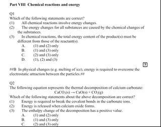 DSE chemistry Question bank