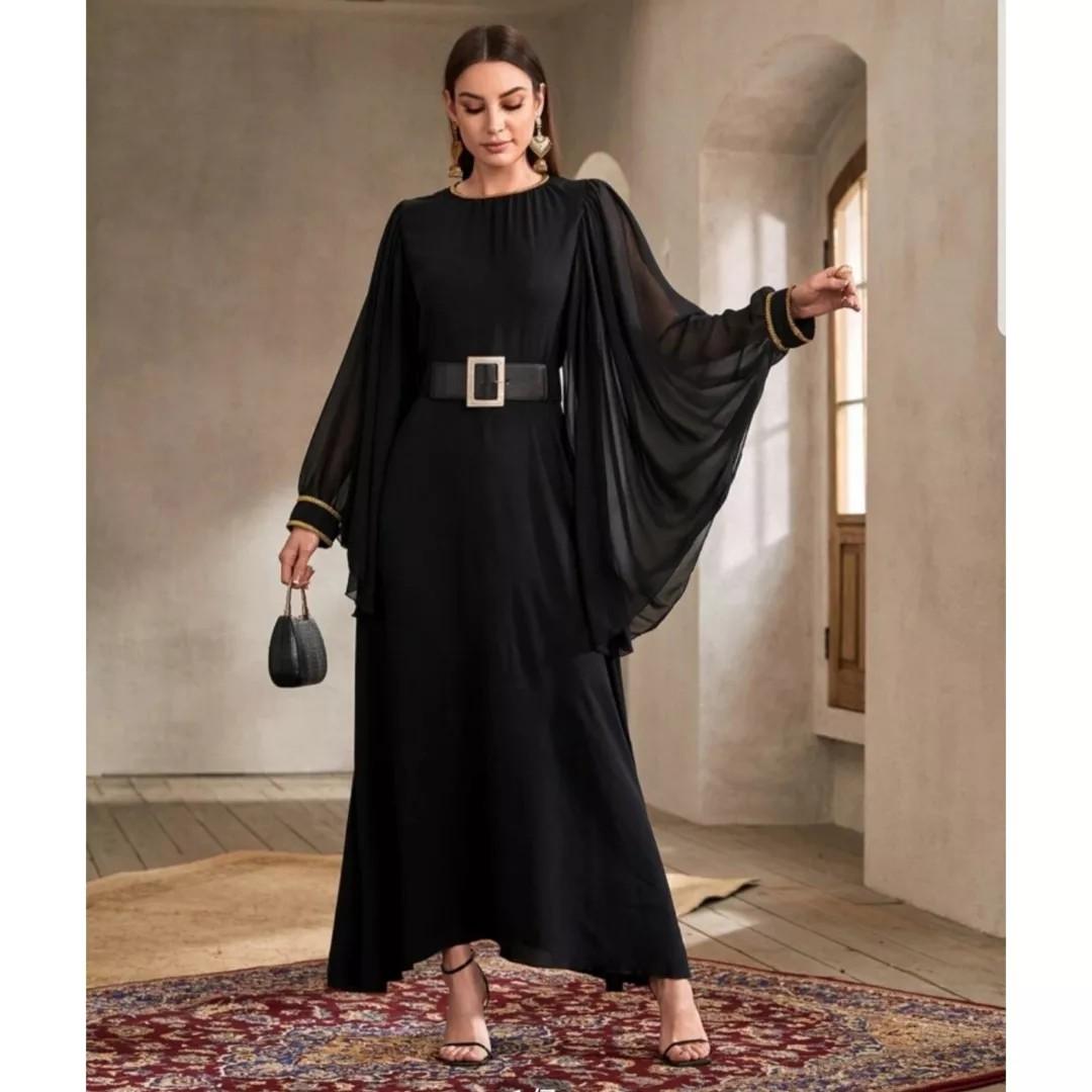 For rent Sewa black batwing belted dress
