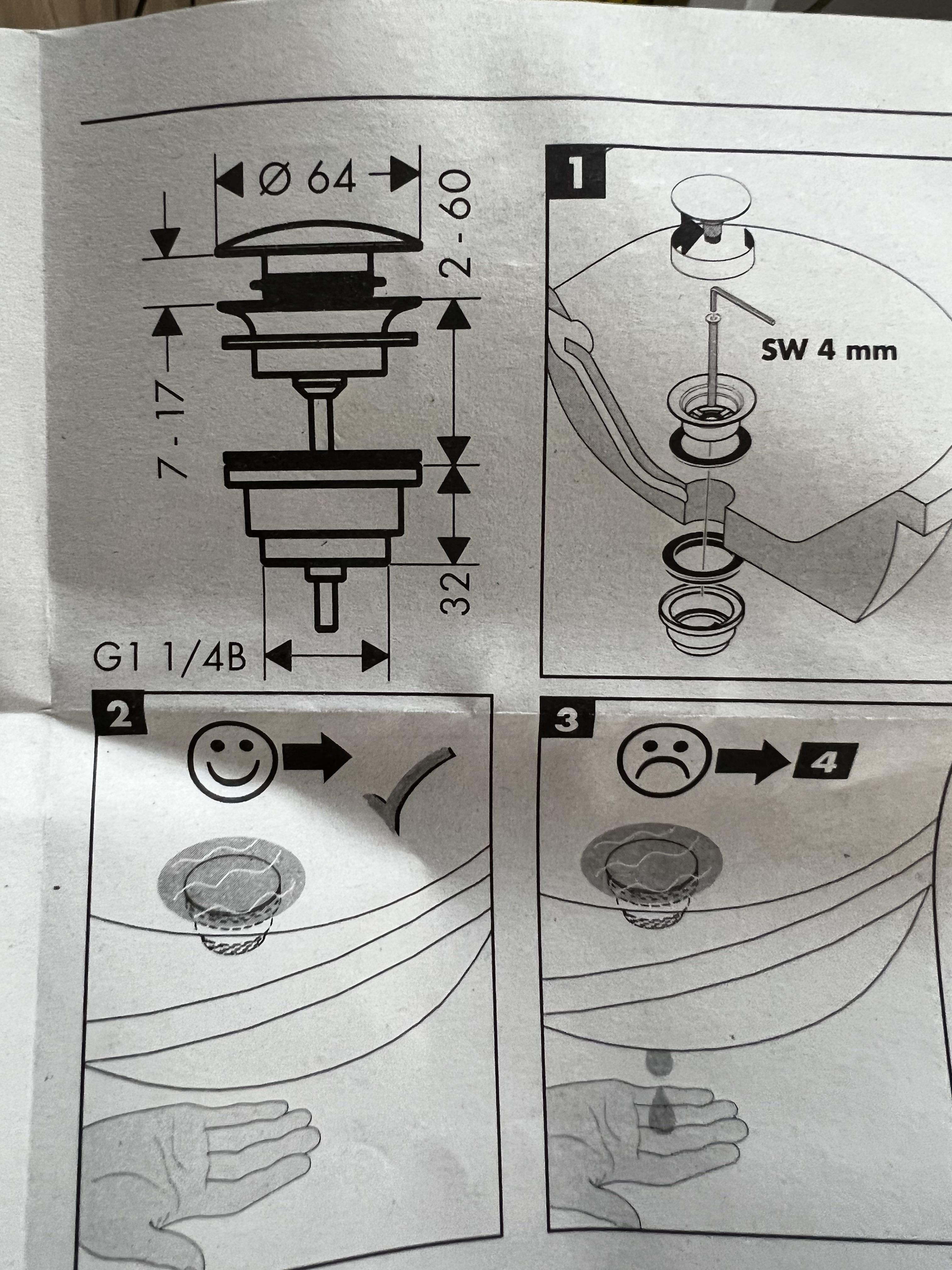 Hansgrohe 50100000 Push-Open G 1 1/4, Everything Else on Carousell