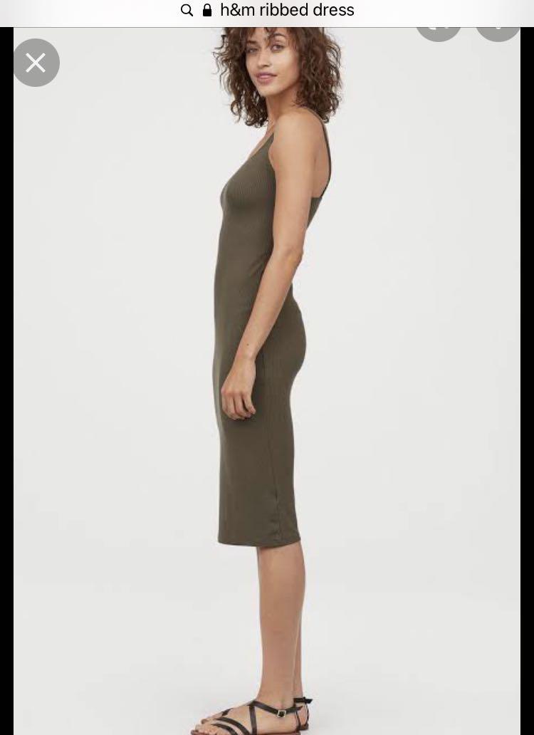 H\u0026M ribbed dress, Fesyen Wanita 