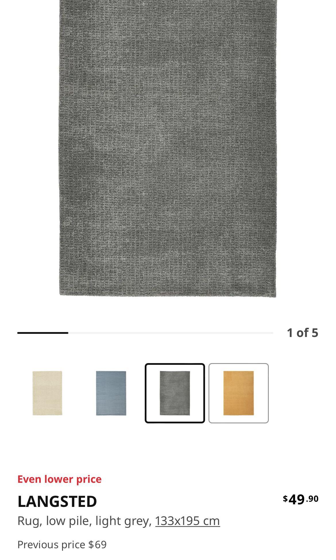 IKEA LANGSTED rug, Furniture & Home Living, Home Decor, Carpets, Mats