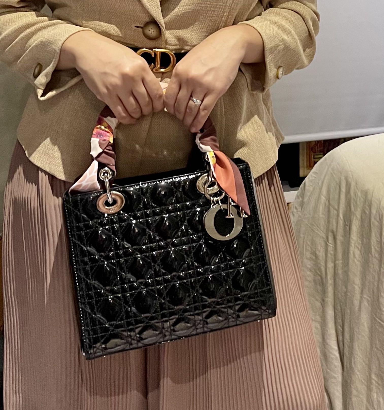 Dior Lady Bag Small Black Patent  Nice Bag