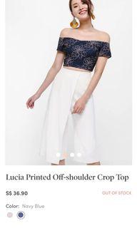 LB Lucia Printed off shoulder top