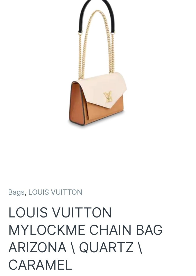 Louis Vuitton Arizona Quartz/Caramel Leather Mylockme Chain Bag
