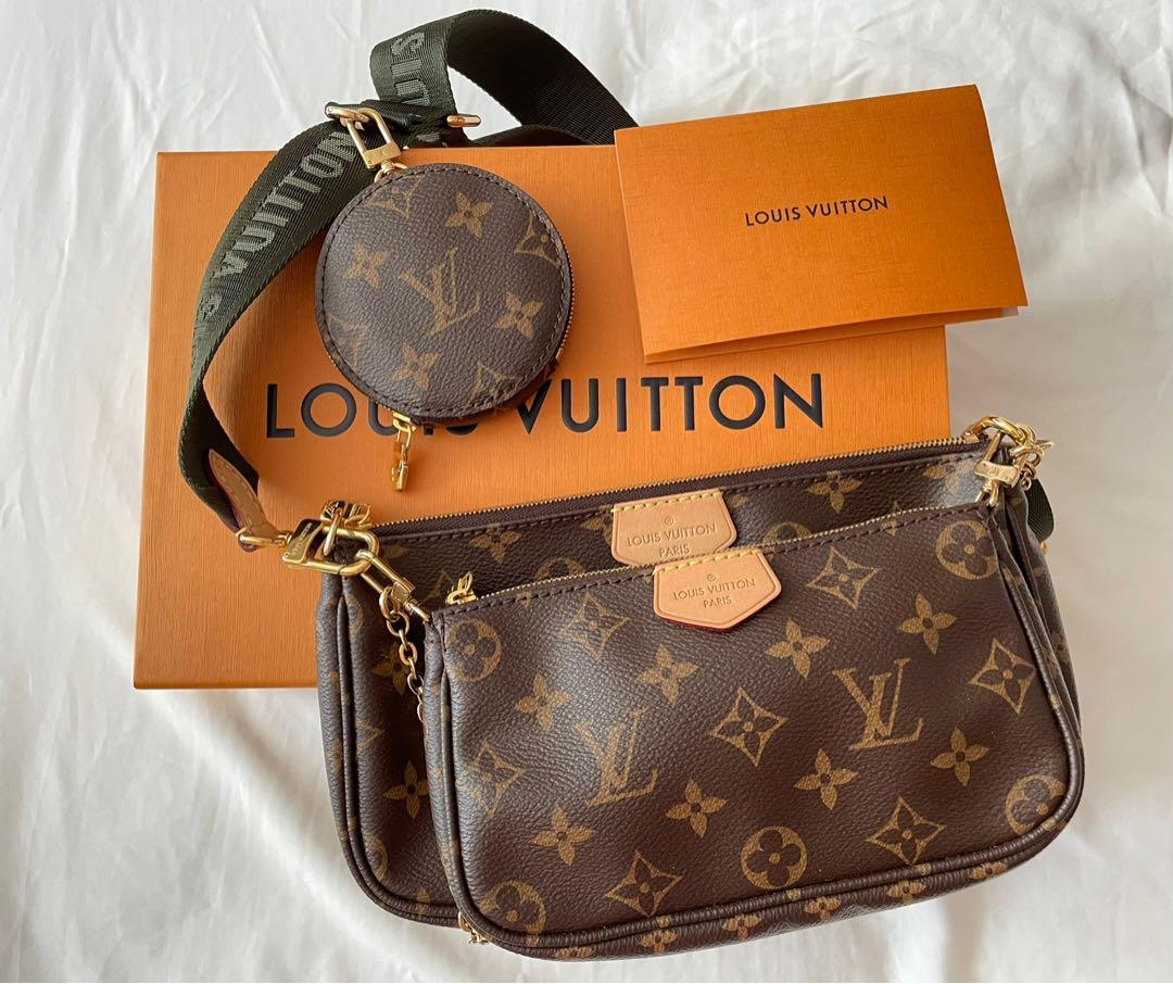 Louis Vuitton Multi Pochette Accessoires Khaki Monogram