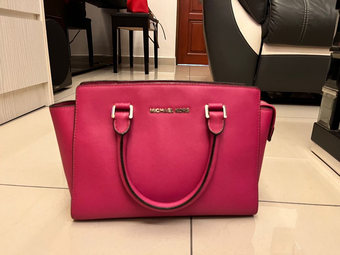 Selma medium saffiano leather satchel truffle hot sale