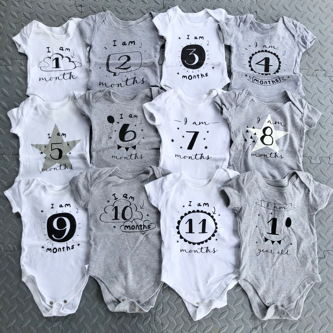 Baby sales milestone onesies